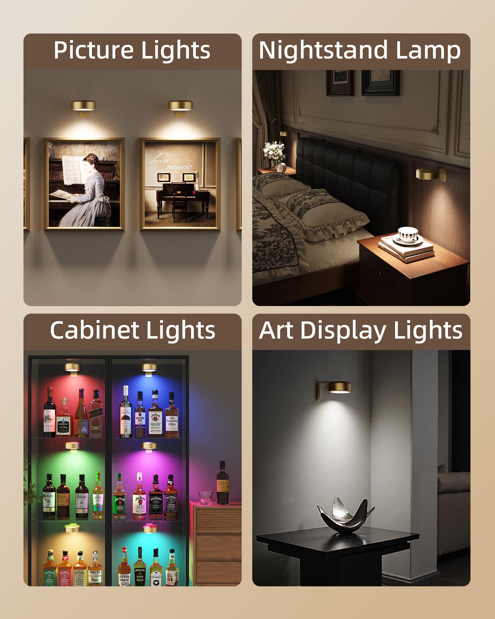 EZVALO picture light demonstrates 3 color temperatures for tone control.