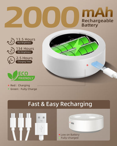 EZVALO picture light showing 3 color temps and RGB options for mood lighting