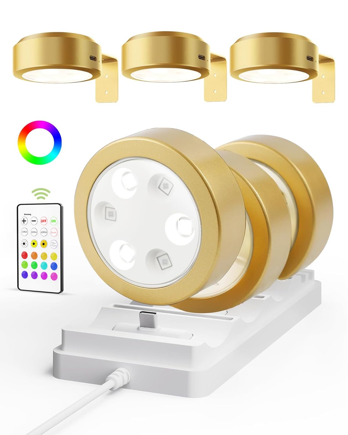 EZVALO picture light on wall shows artwork with adjustable color temperature.