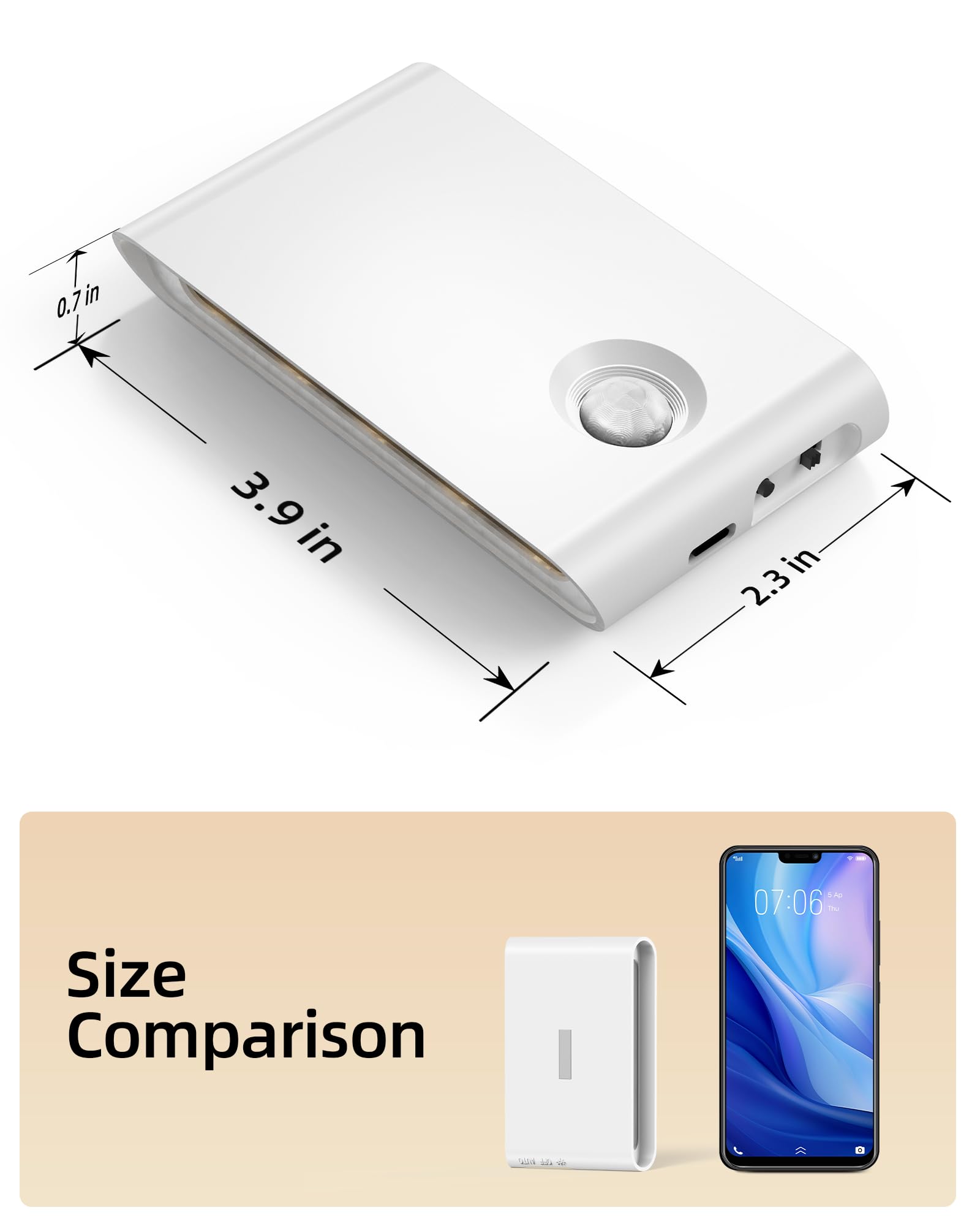 EZVALO portable night light ideal for hallways bathrooms and bedrooms.