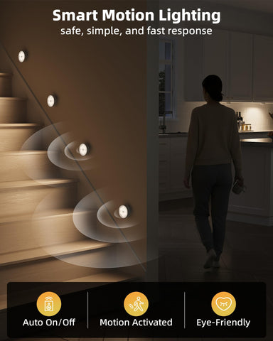 EZVALO puck light dimmable close-up for cabinets