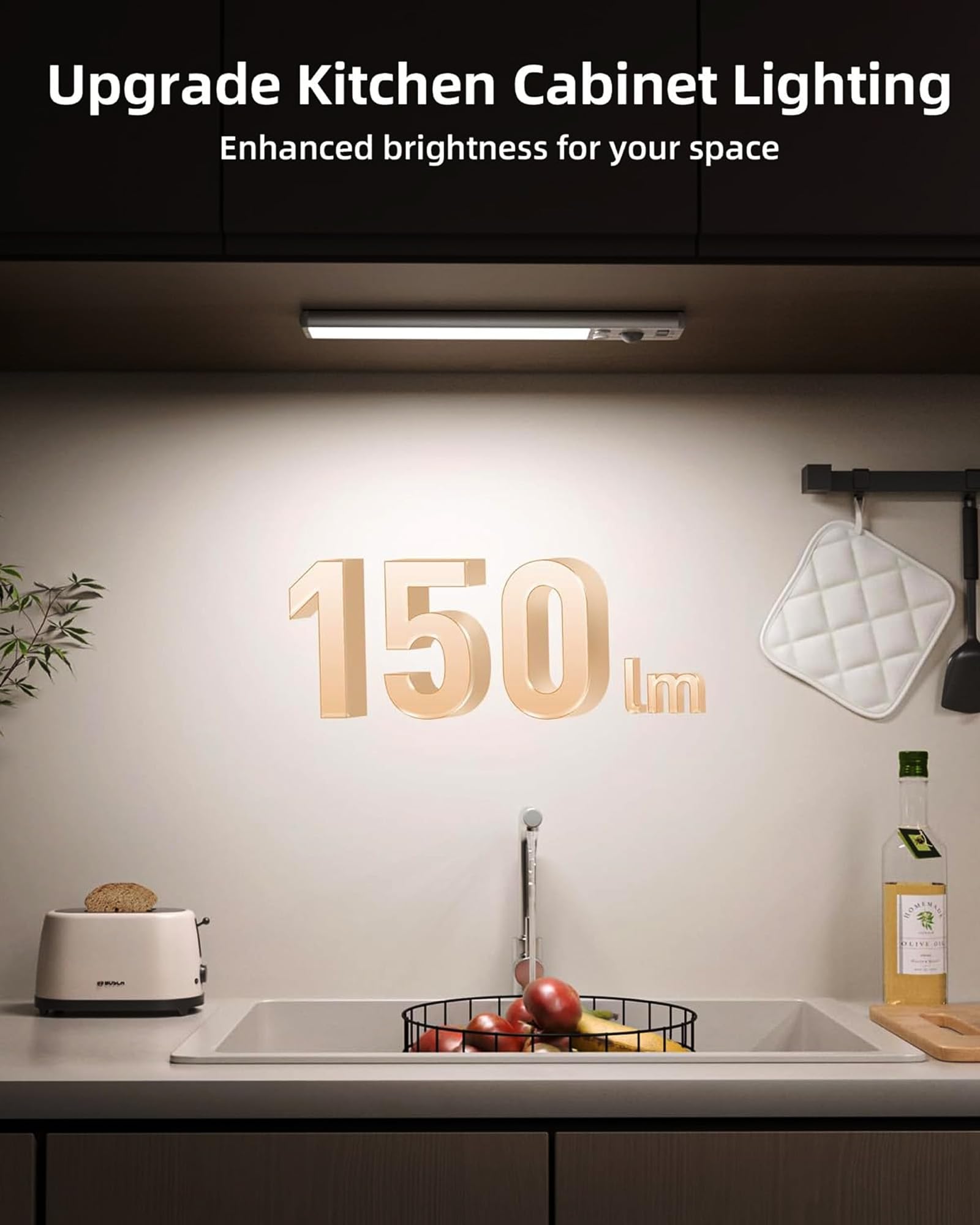 EZVALO rechargeable 2500mAh battery light for long daily use.