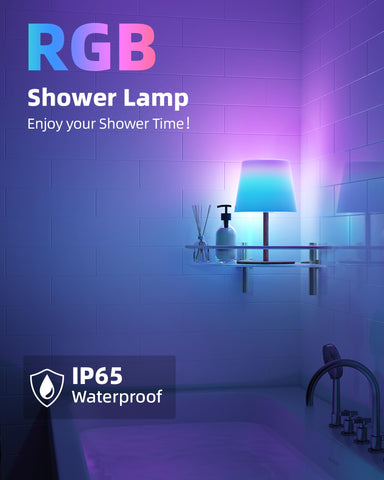 EZVALO rechargeable 4500mAh battery powers long-lasting shower lighting