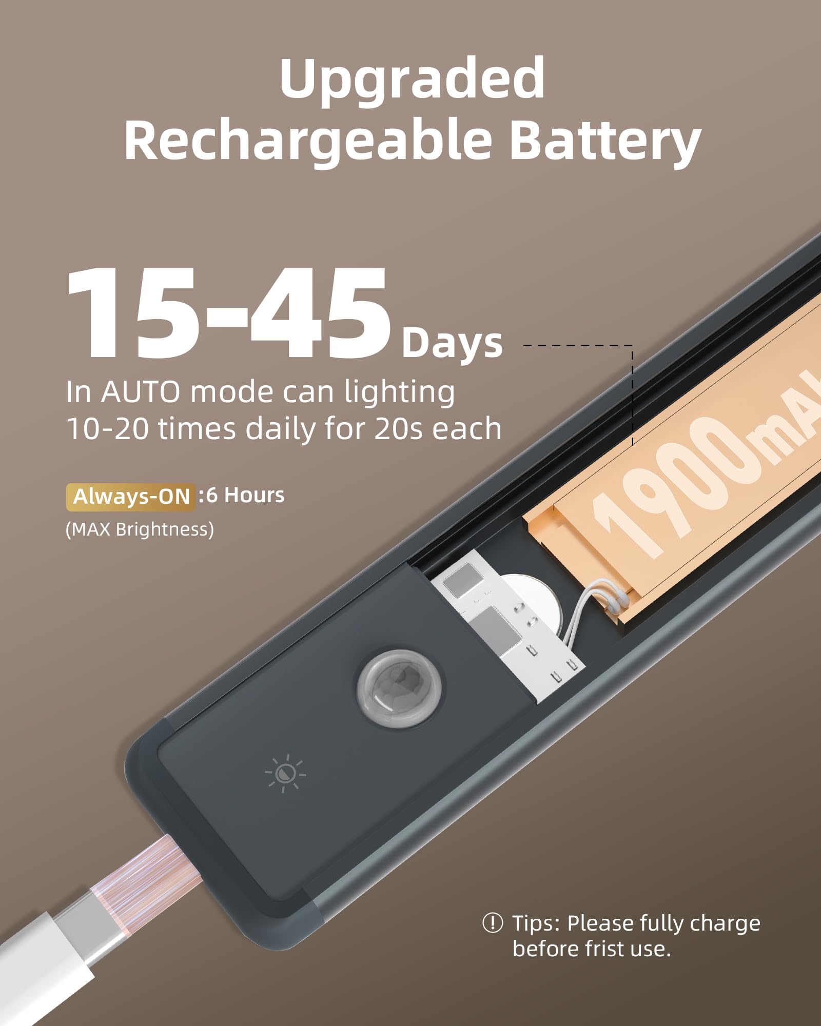 EZVALO rechargeable battery offers long life between charges