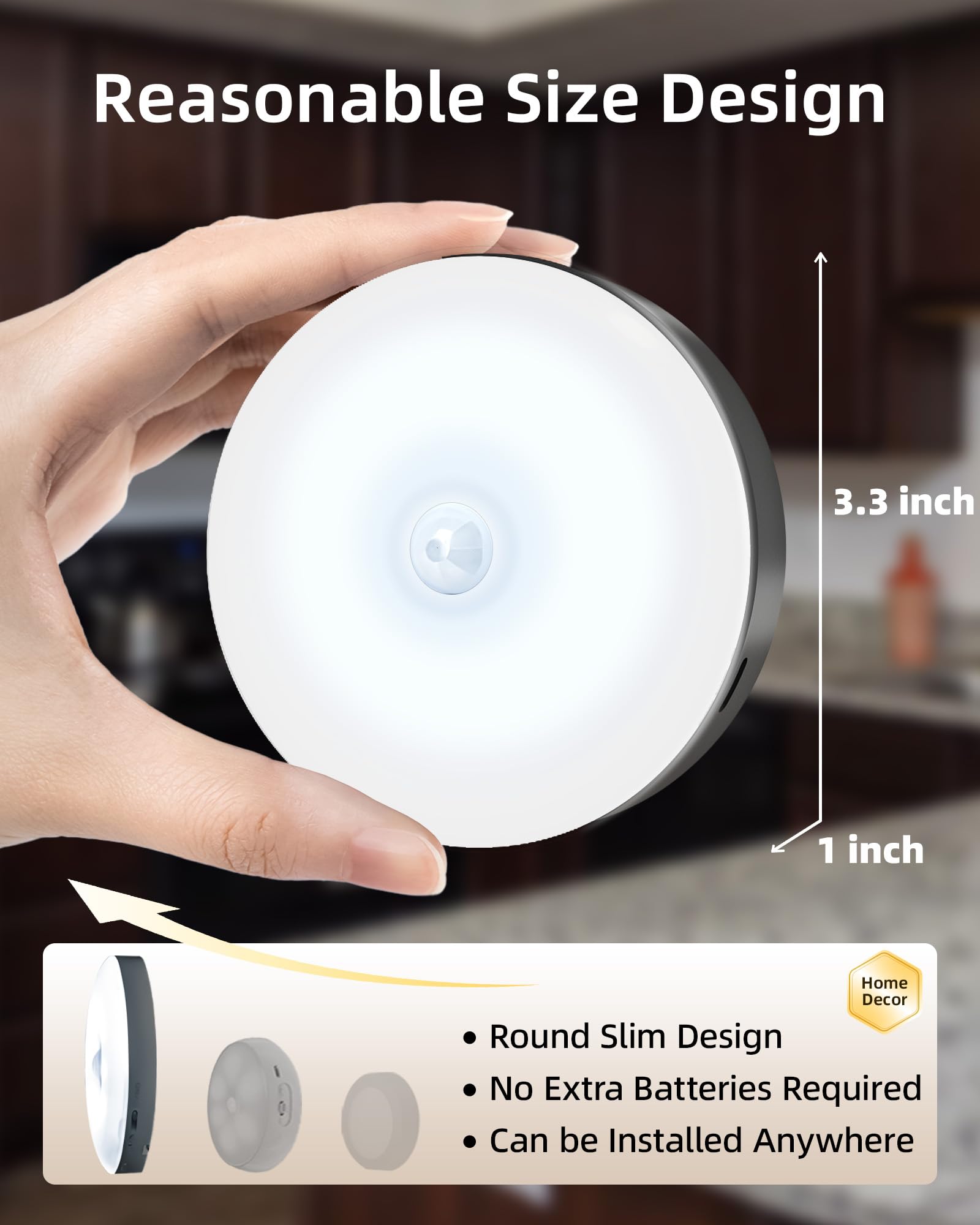EZVALO rechargeable puck lights with remote control for versatile mood lighting