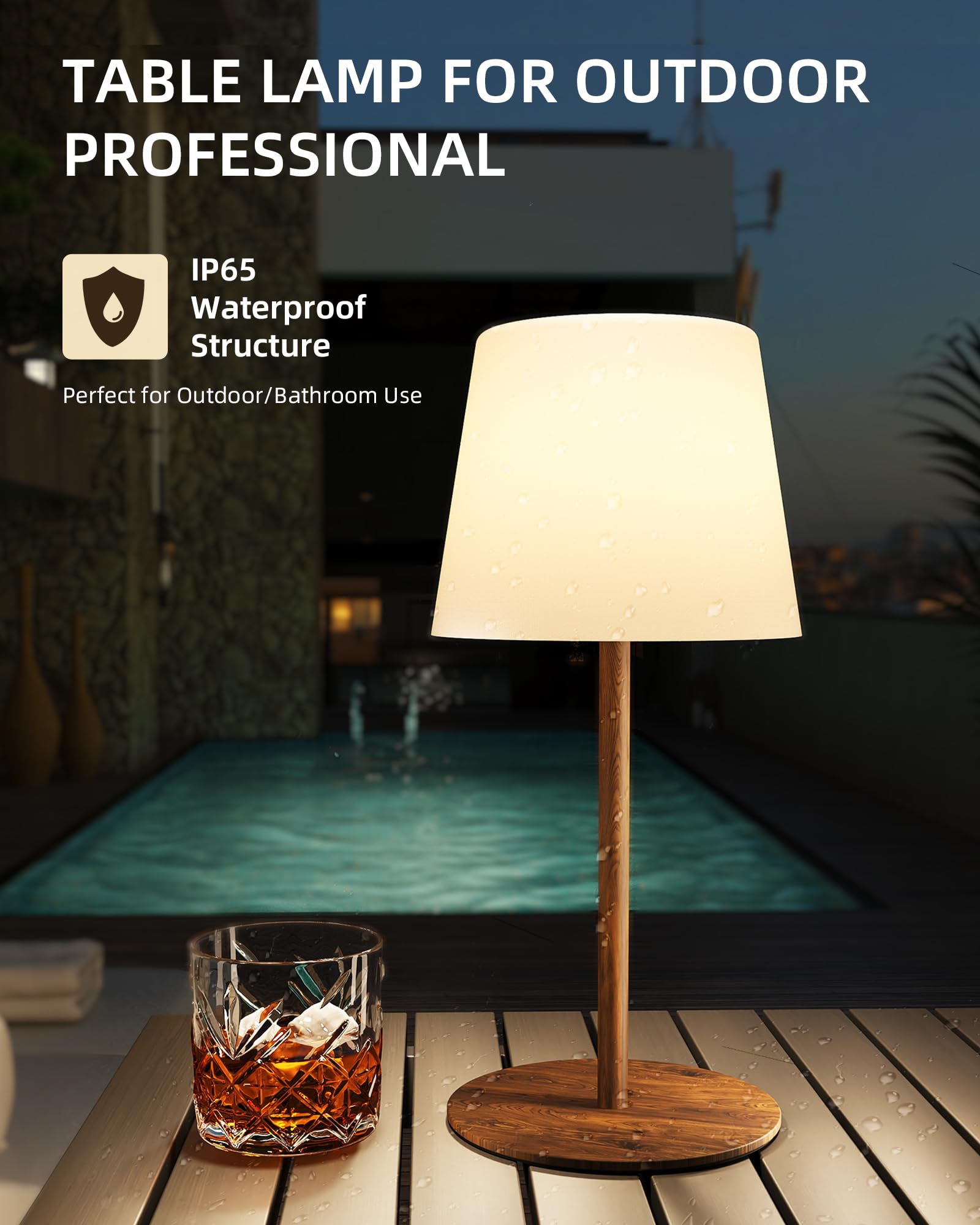 EZVALO soft 360 glow bathroom light creates warm ambience.