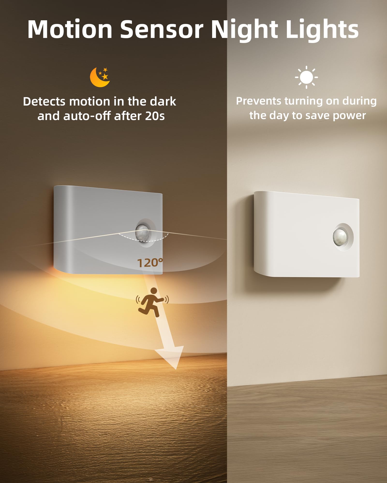 EZVALO soft white 3000K glow creates a warm, glare-free night ambiance.
