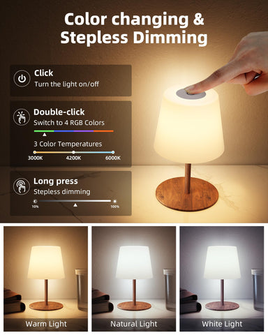 Cordless design makes it ideal for shower, patio, and camping.