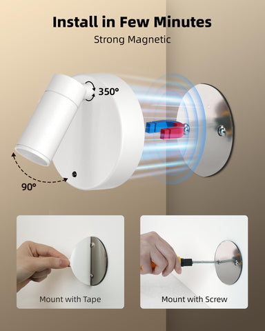 EZVALO spot light indoor USB-C charging keeps cordless lighting ready.