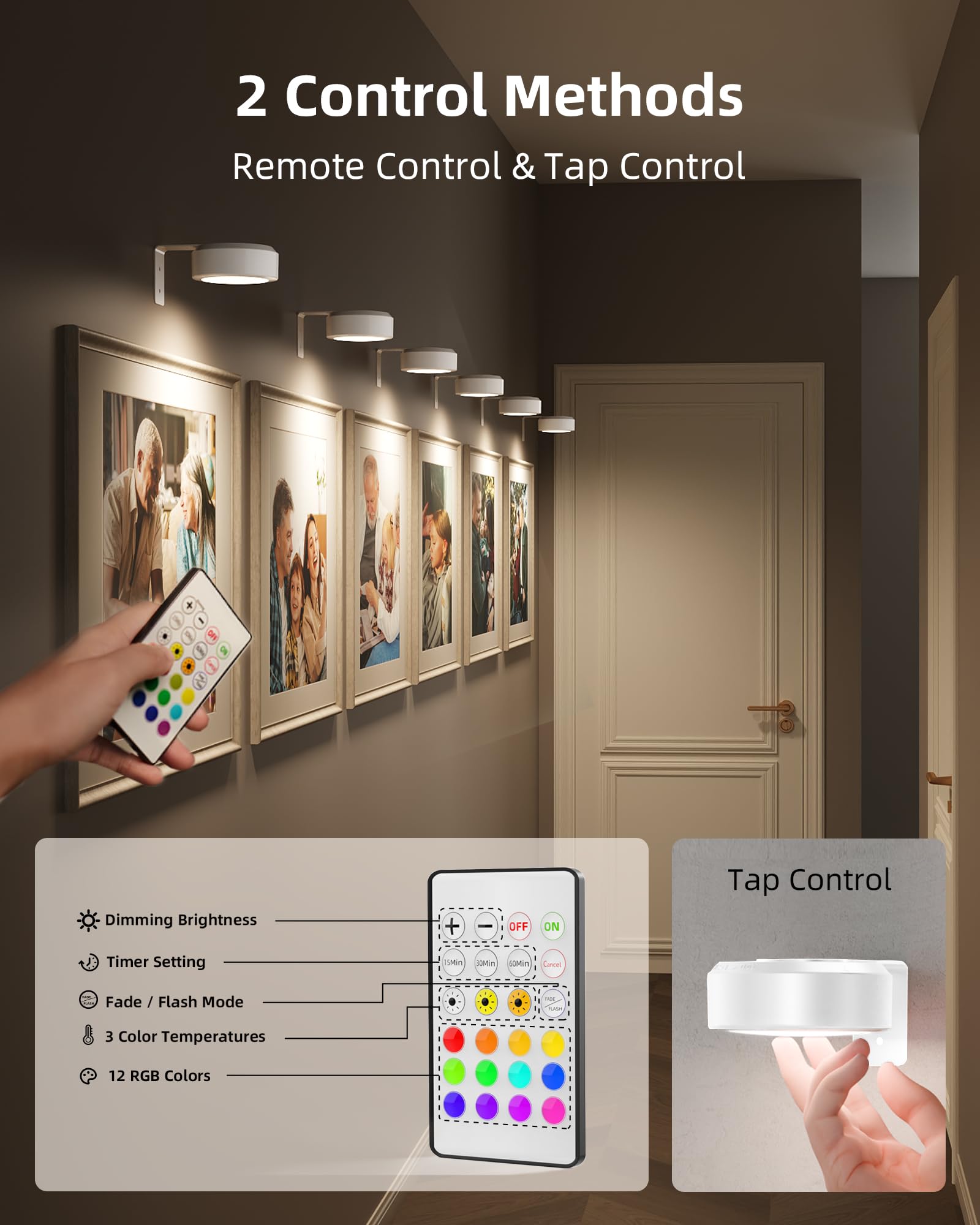 EZVALO tap control enables quick on/off and color change