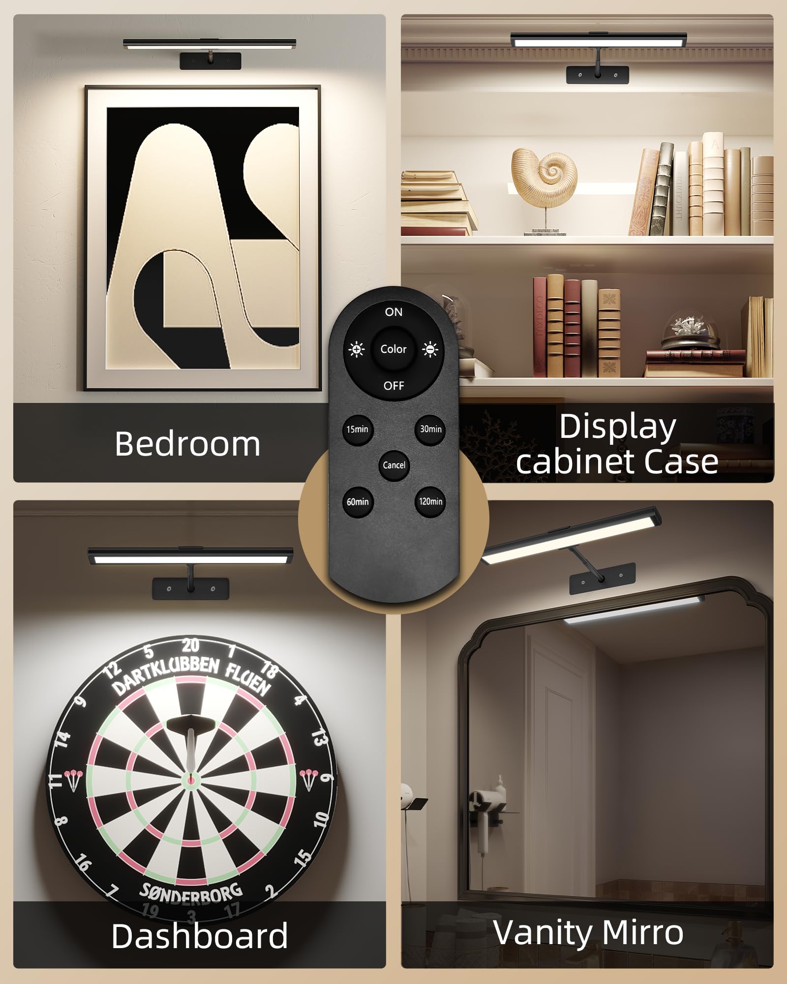 EZVALO two-pack lights illuminate multiple displays with balanced brightness.