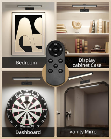 EZVALO two-pack lights illuminate multiple displays with balanced brightness.