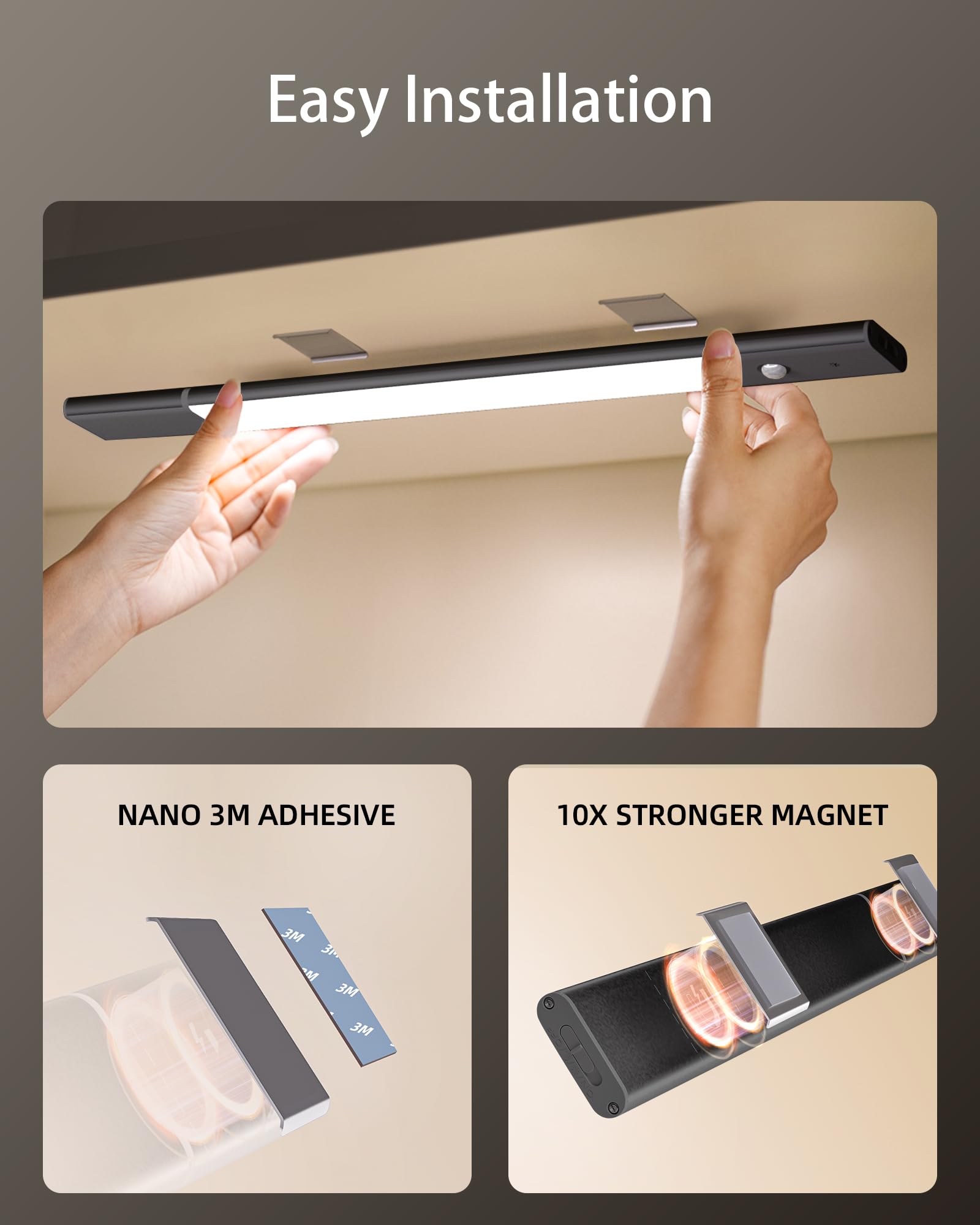 EZVALO 10%-100% dimming with memory preserves your preferred brightness.