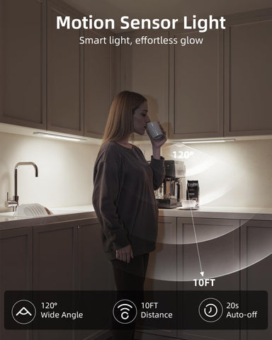 EZVALO under-cabinet light with magnetic mounting on metal surface