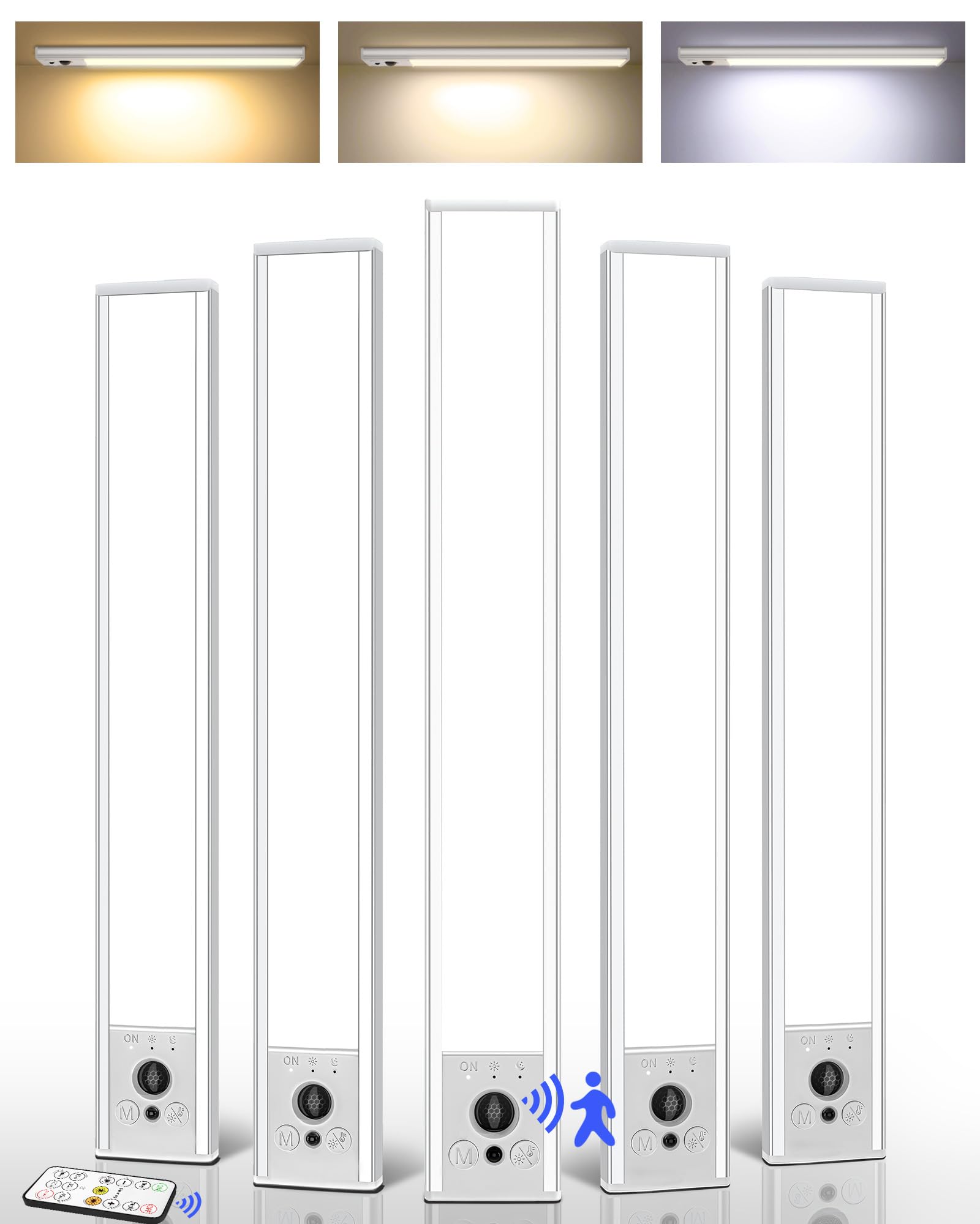 EZVALO under-cabinet light with magnetic attachment for quick setup.