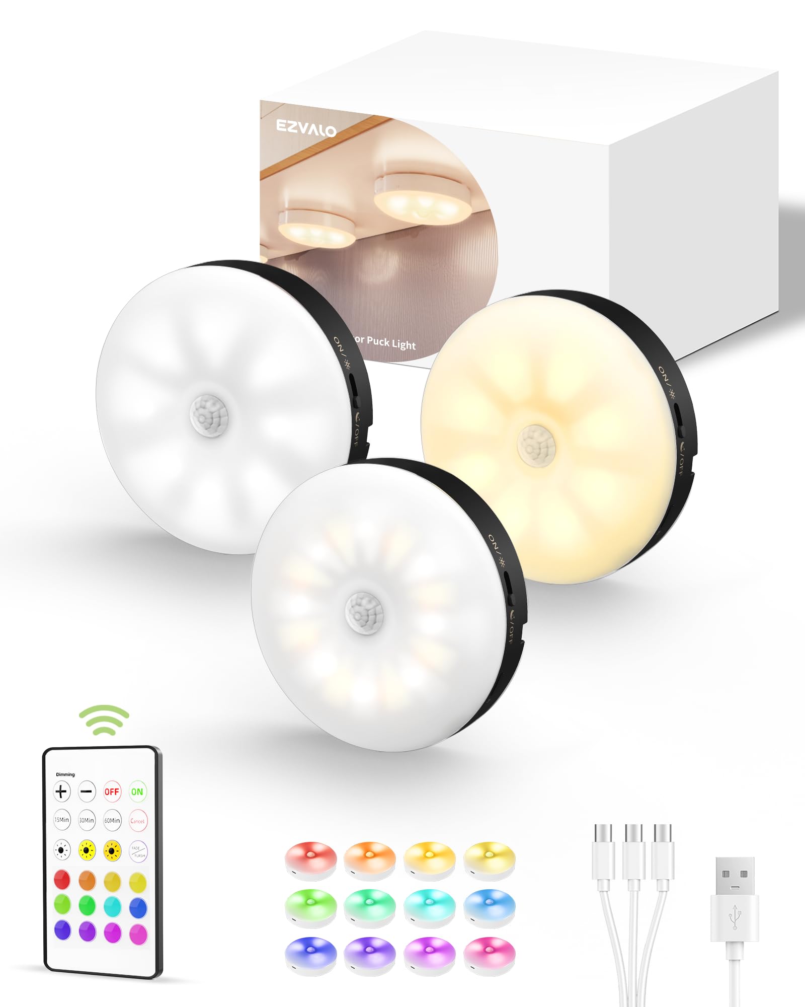 EZVALO under-cabinet light with remote for easy kitchen mood lighting