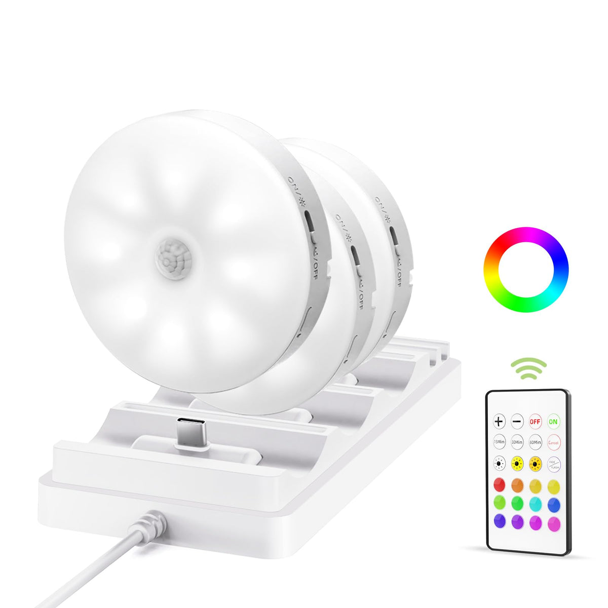 EZVALO under-cabinet lighting with charging station brightens countertops and keeps devices charged.