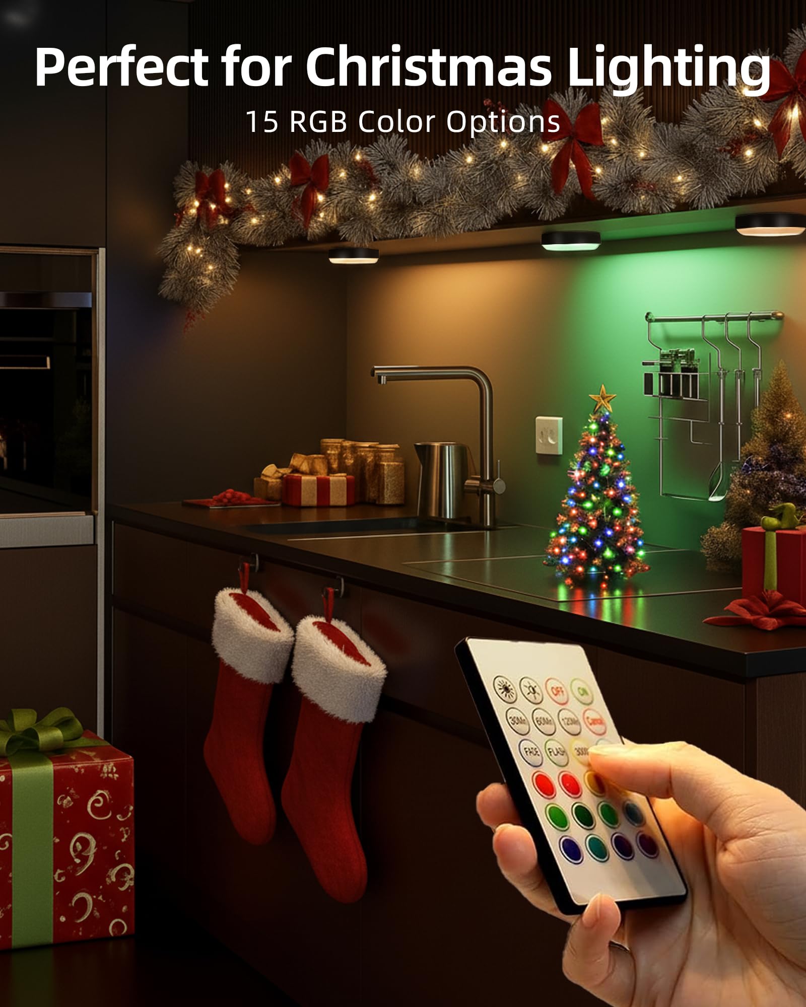 EZVALO RGB color options for festive lighting in any room.