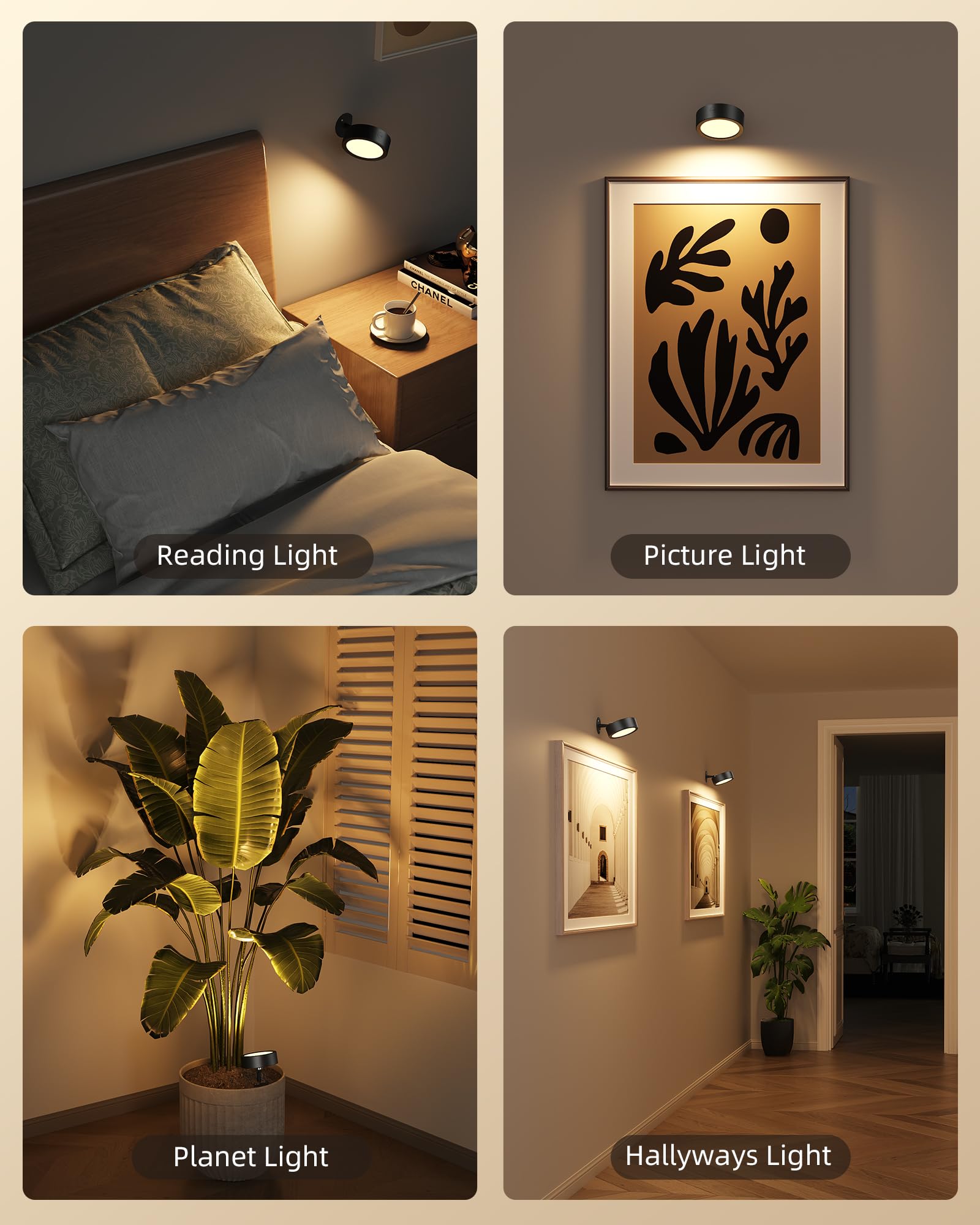 Close-up of EZVALO battery delivering long-lasting brightness in a wall light.