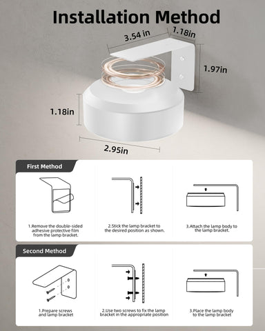 EZVALO wall lights fit frames from 4x6 to 8x12
