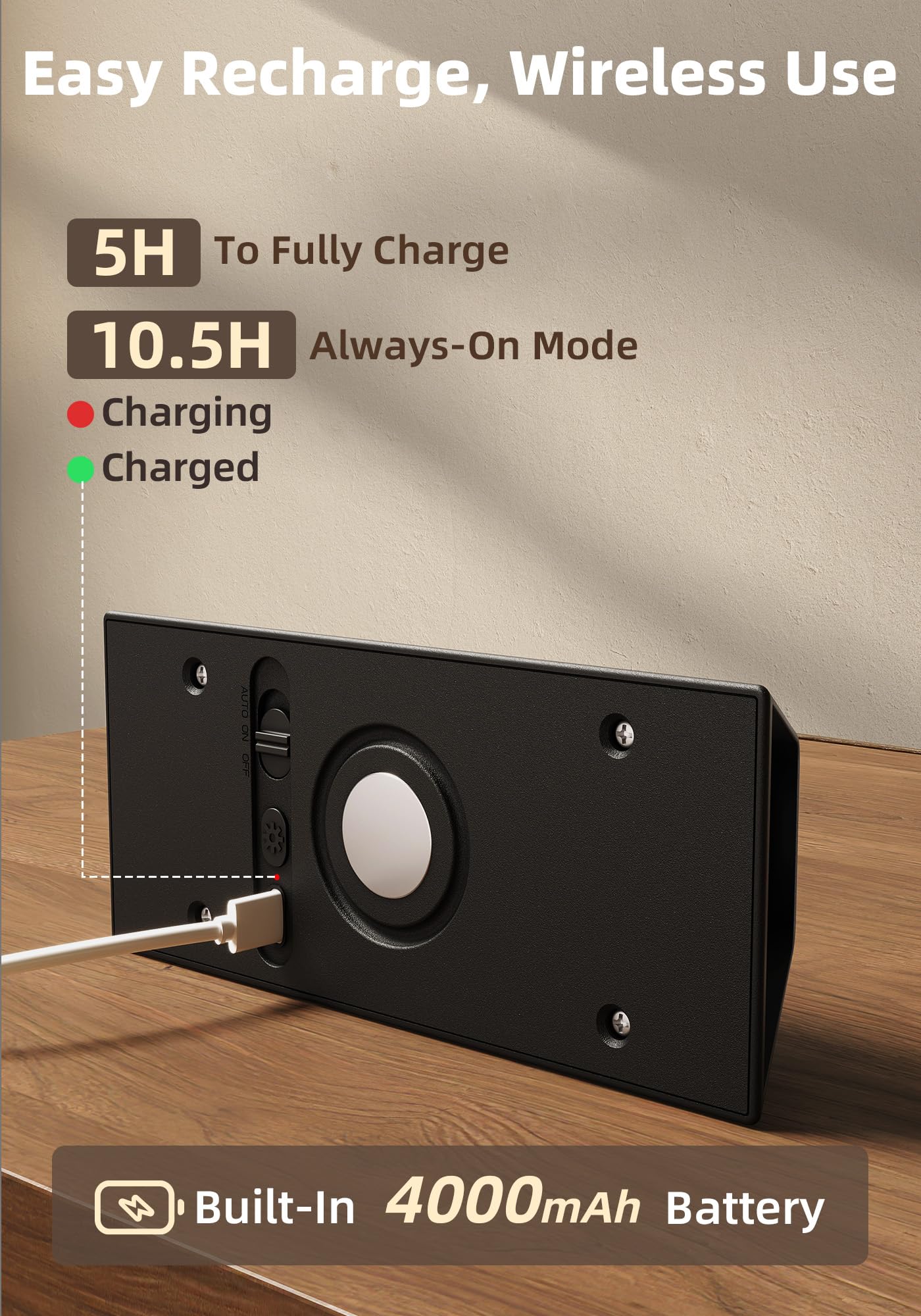 EZVALO wall sconce with motion sensor for hands-free night lighting