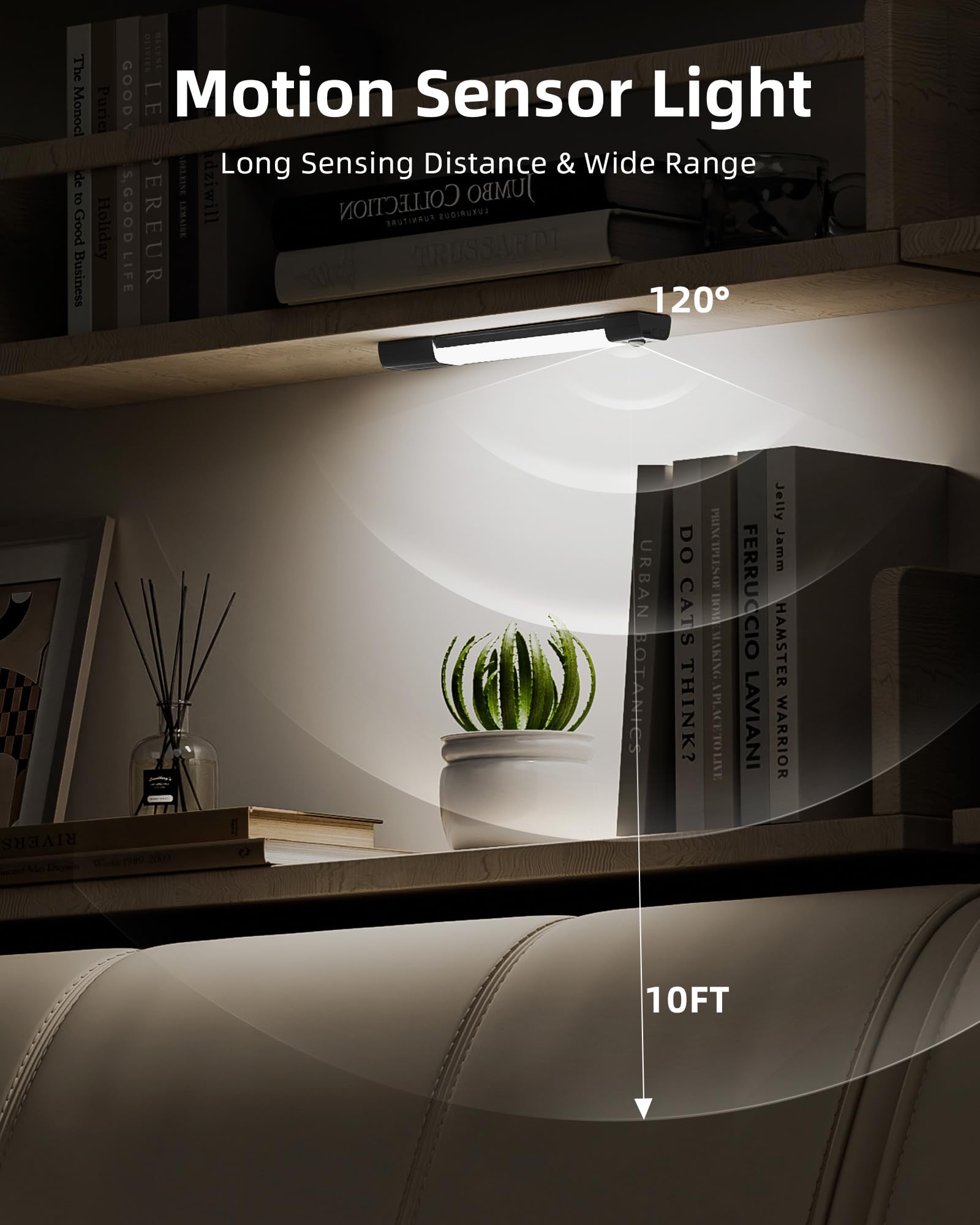 EZVALO wireless closet light activated by motion for quick wardrobe lighting
