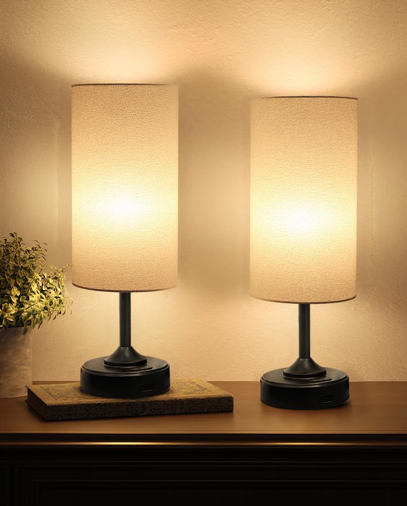 EZVALO Wireless Lamp 2-Pack on a shelf demonstrating cordless versatility