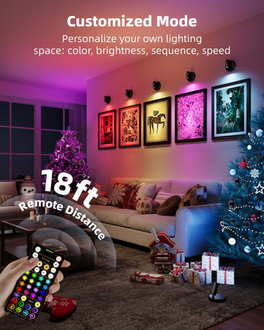 EZVALO wireless mini spotlight installs with tape or screws
