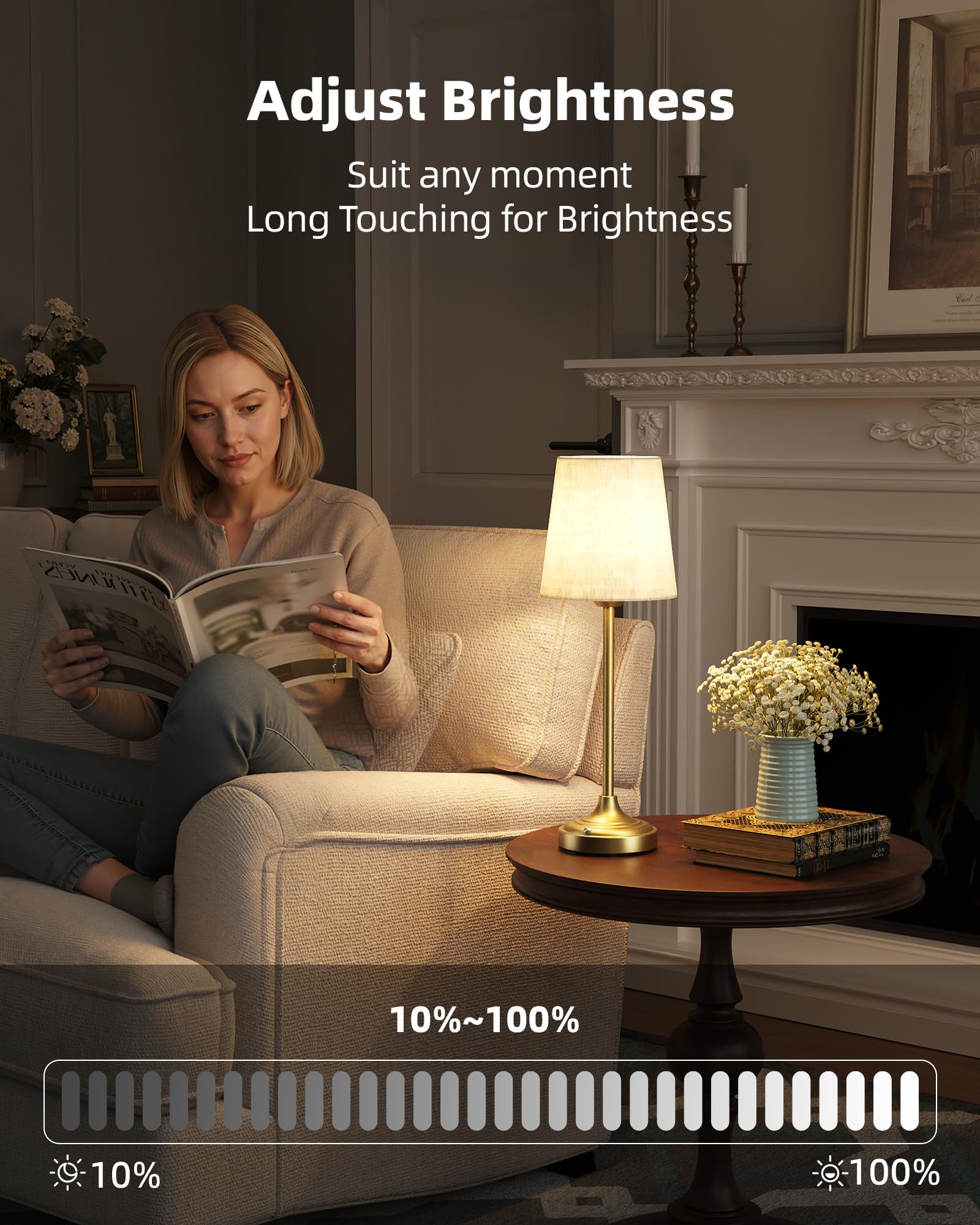 EZVALO wireless rechargeable LED lamp for easy setup and flexibility.