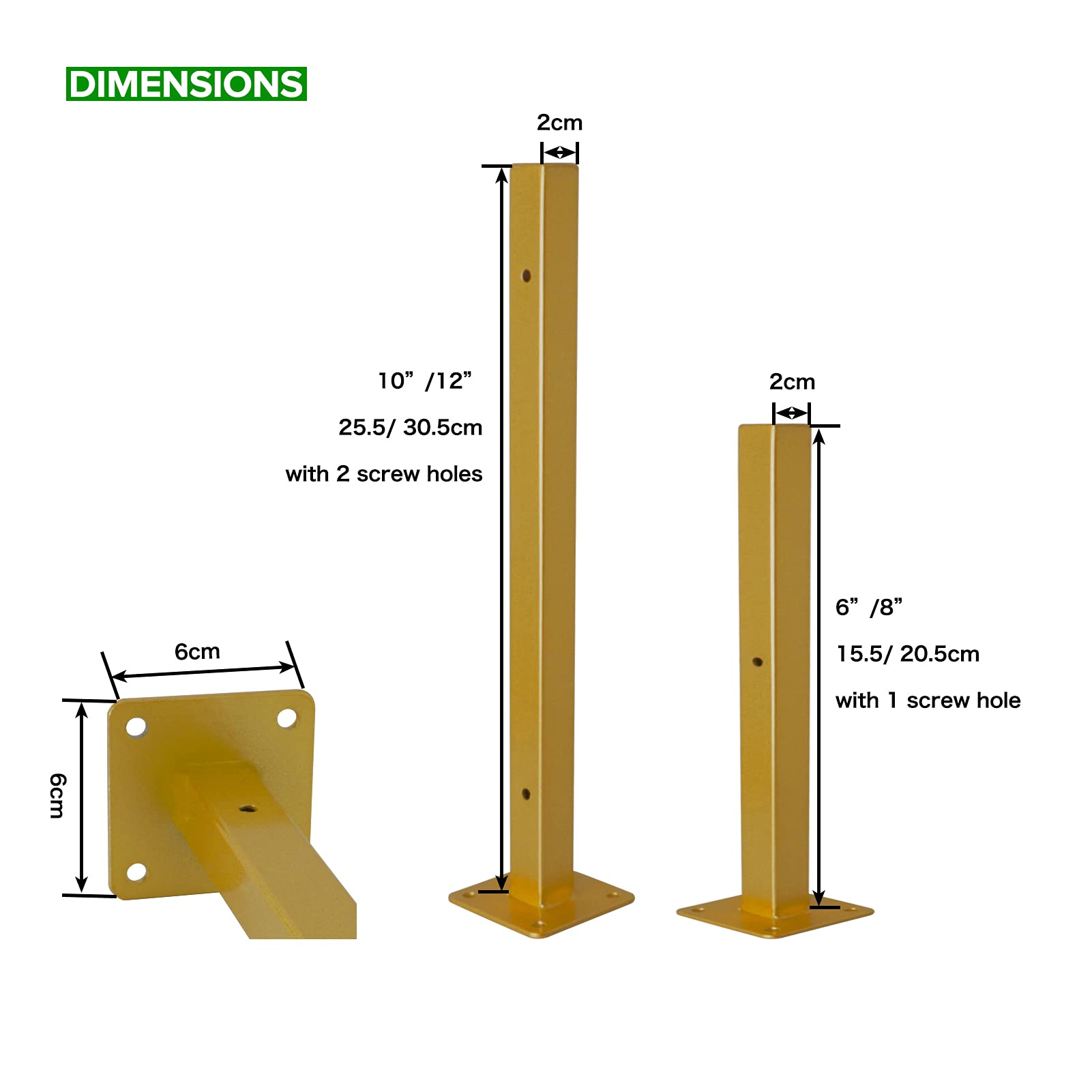 Close-up of EZYDECOR gold finish on a durable bracket