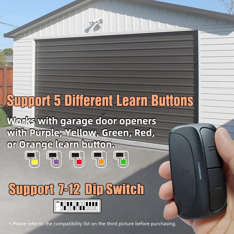 Ezyopenteck remote showing visor clip for in-car garage access.