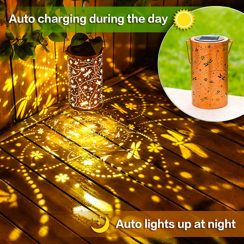 EZTZEN Dragonfly solar lantern IP65 waterproof for all weather