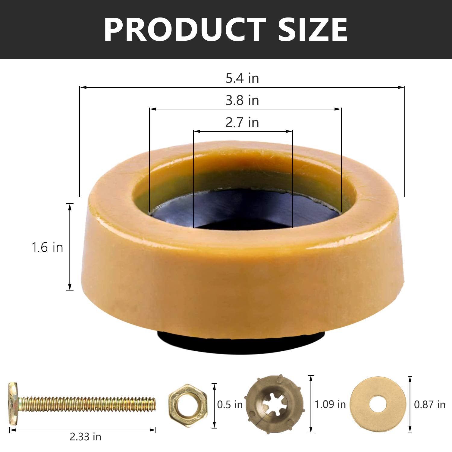 F flange keeps seal tight and prevents leaks with floor outlet toilets.
