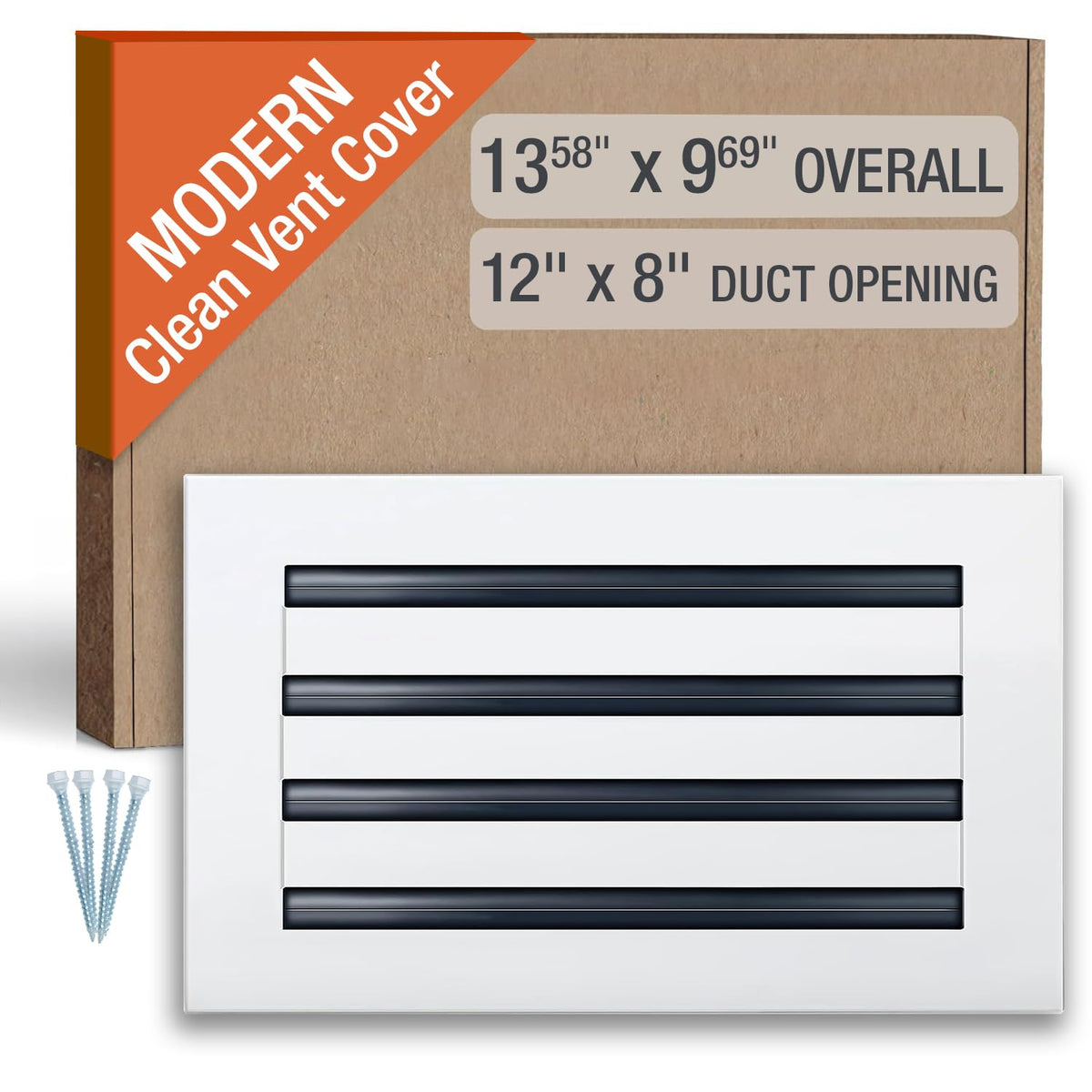 FA-STAR vent cover front view in white adds a sleek, seamless modern look.