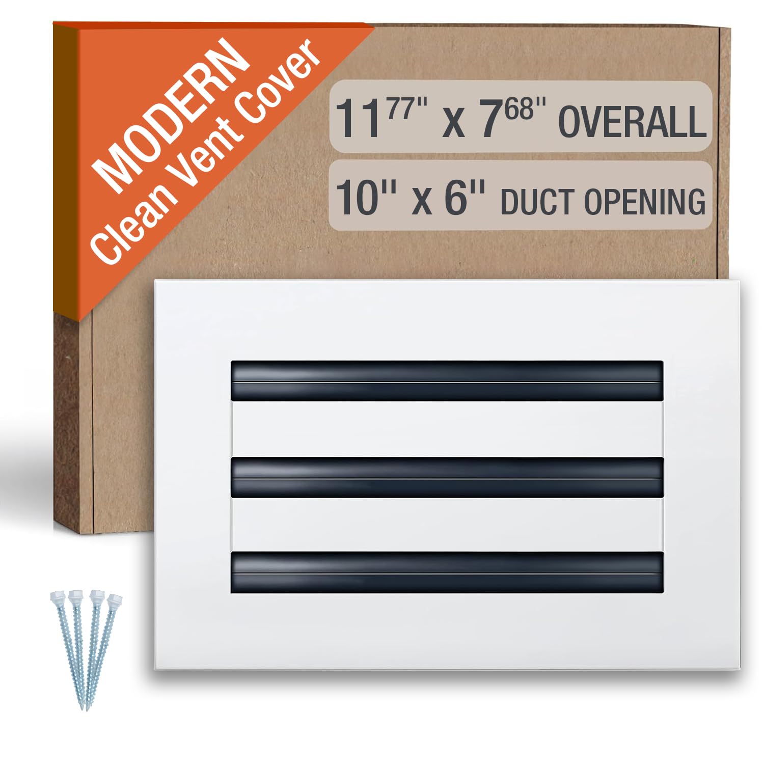 FA-STAR vent cover front view shows seamless white finish for a minimalist room.