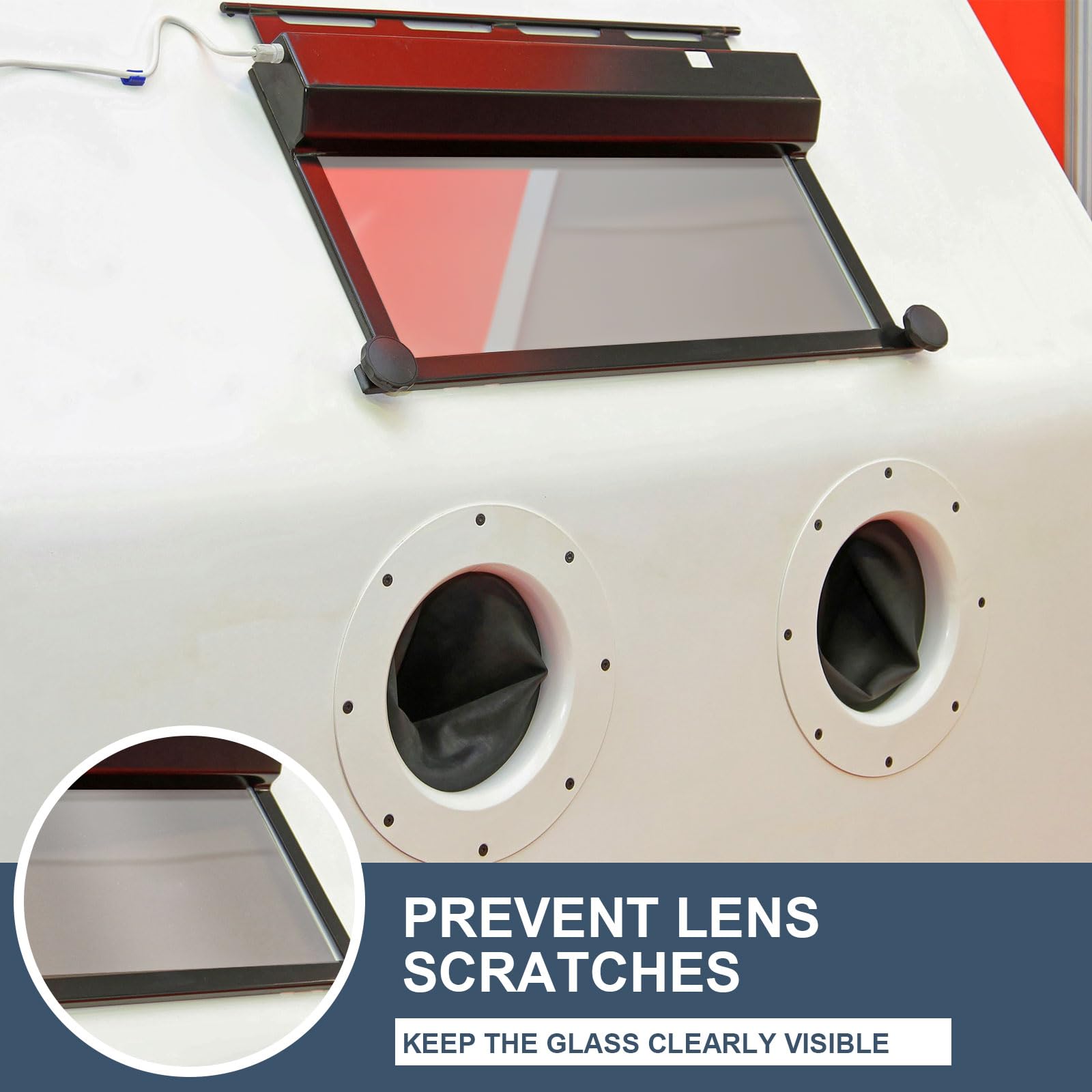 Fabbay durable lens protector for sandblast cabinets in daily work