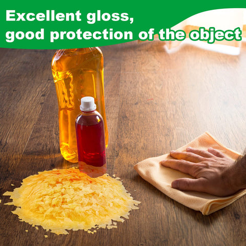 Fabbay shellac flakes ideal for veneer restoration and instrument finishing.