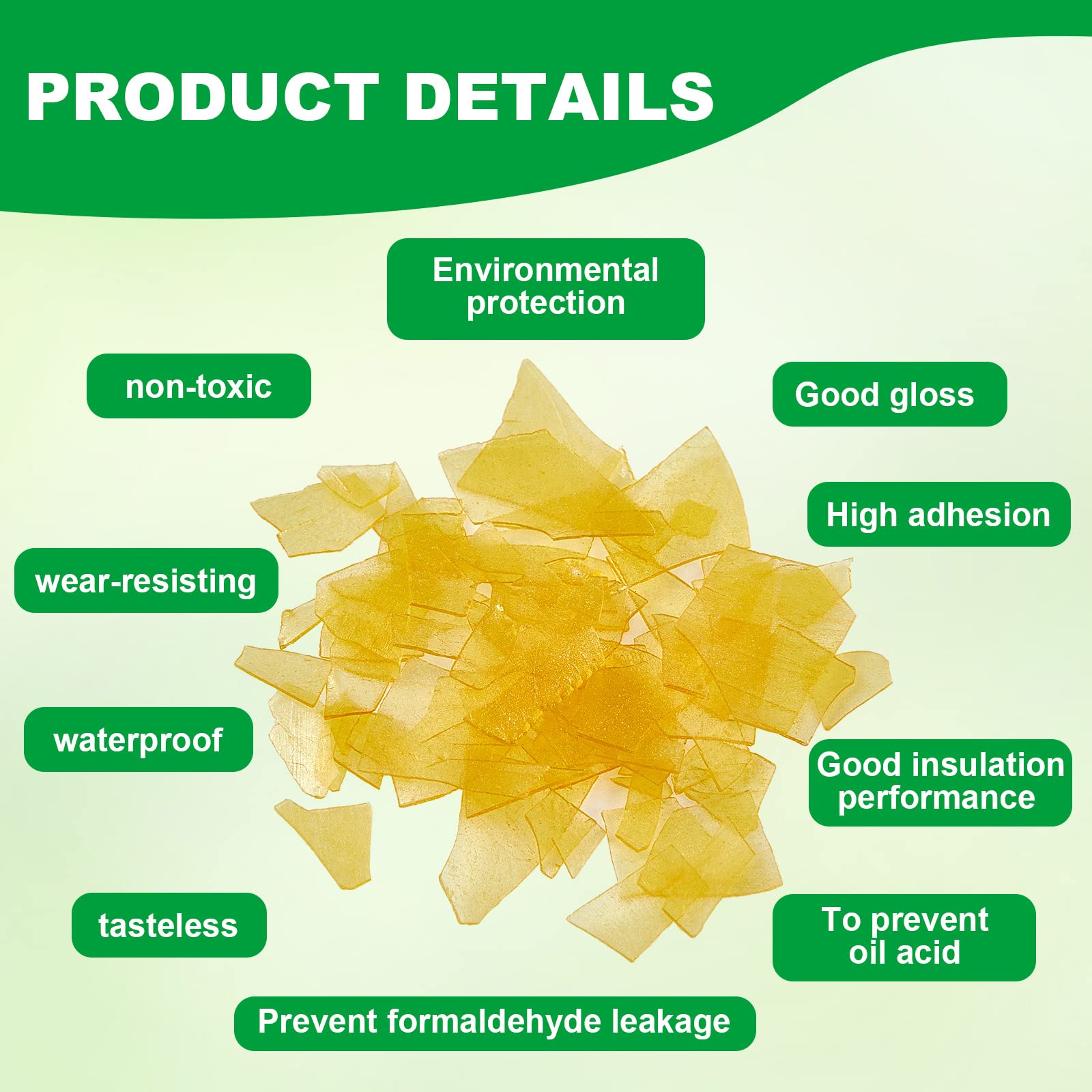 Fabbay shellac flakes dissolve quickly after grinding for faster project setup.