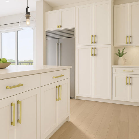 FABERHOM brushed brass screws included for ready-to-install hardware.