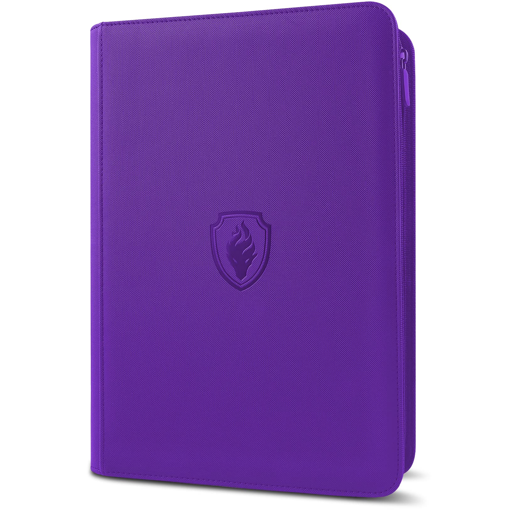 Fabmaker Premium Zip Card Binder front view with durable PU cover for protection.