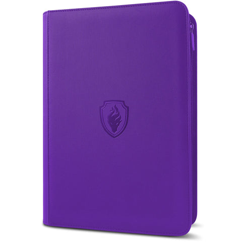 Fabmaker Premium Zip Card Binder front view with durable PU cover for protection.