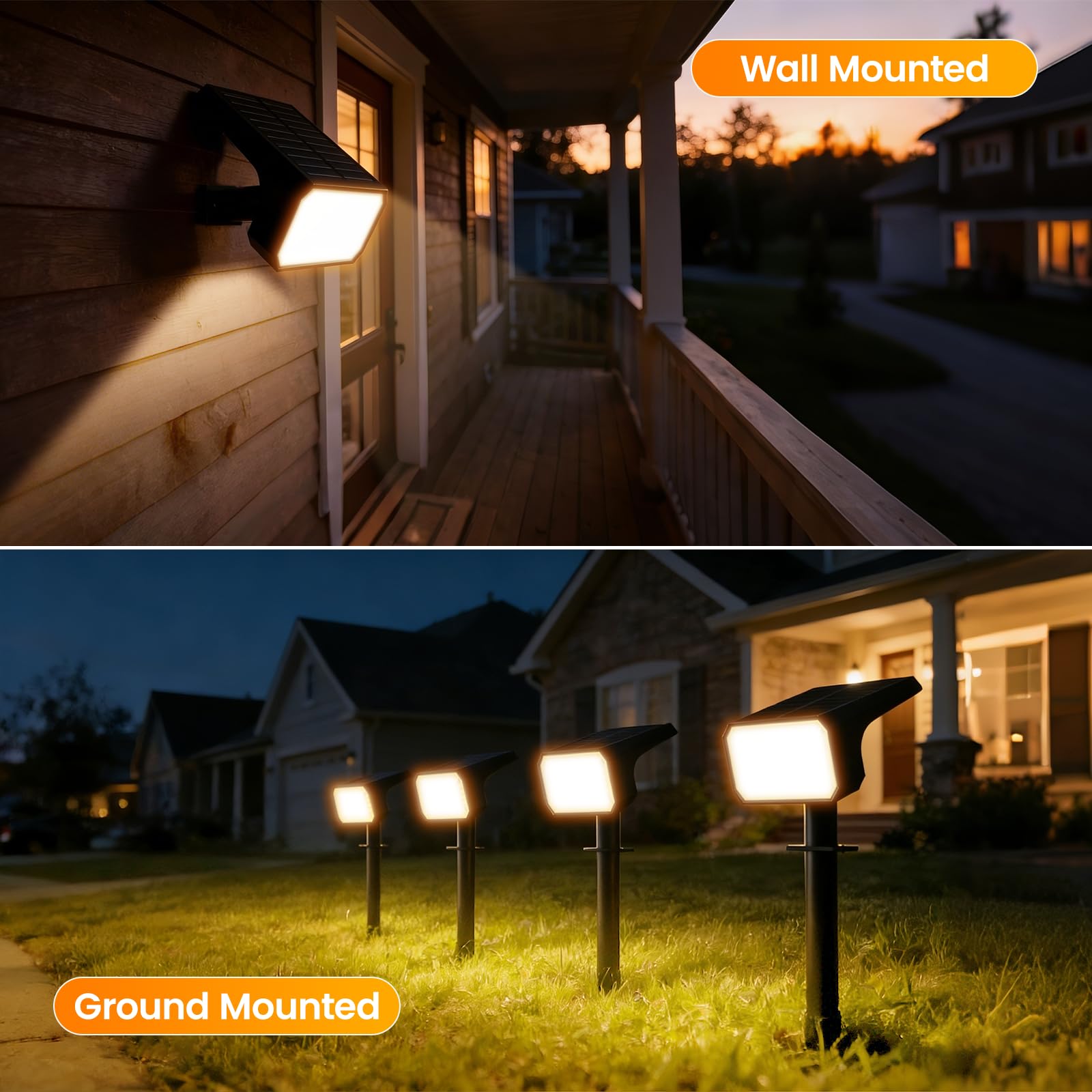 Fabrito spot lights feature 120-degree adjustability for precise sun exposure.
