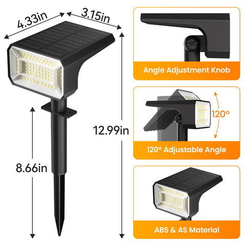 Fabrito compact solar spot lights blend with landscape and save energy.