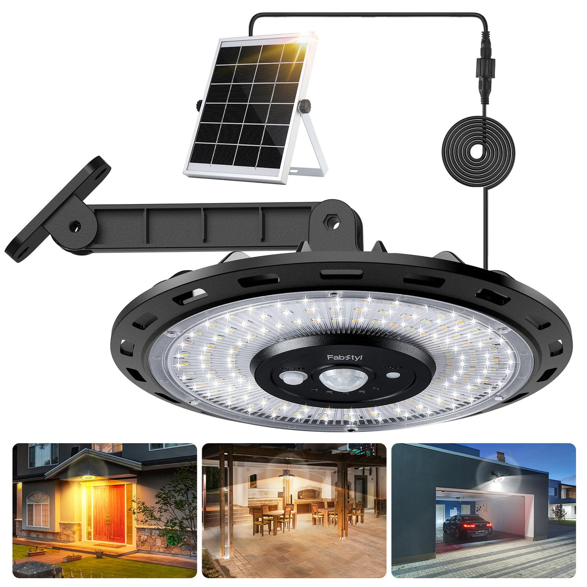 FabStyl solar shed light with rotation design for flexible indoor and outdoor use