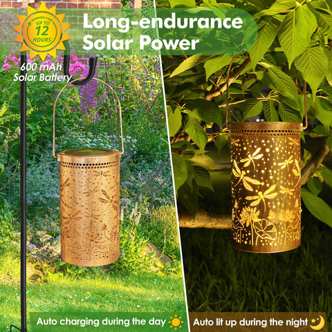 Fabuday hanging lantern on a tree branch for outdoor ambiance
