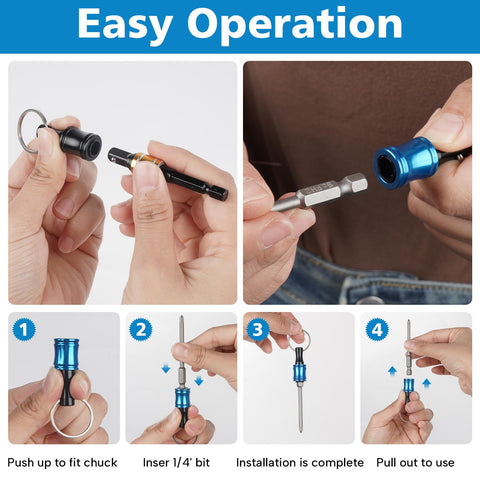 FACAINCXS universal 1/4 inch quick hex shank compatibility with drivers.