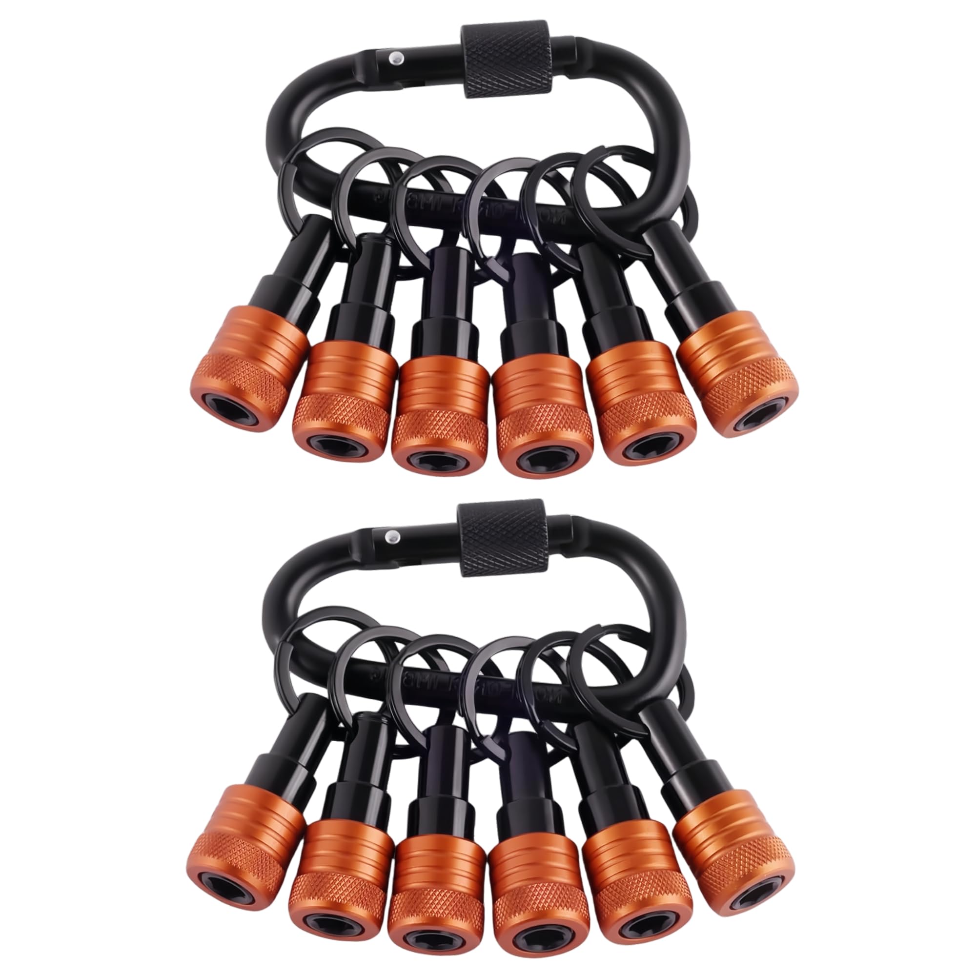 FACAINCXS upgraded orange bit holder keychain; durable aluminum for quick access
