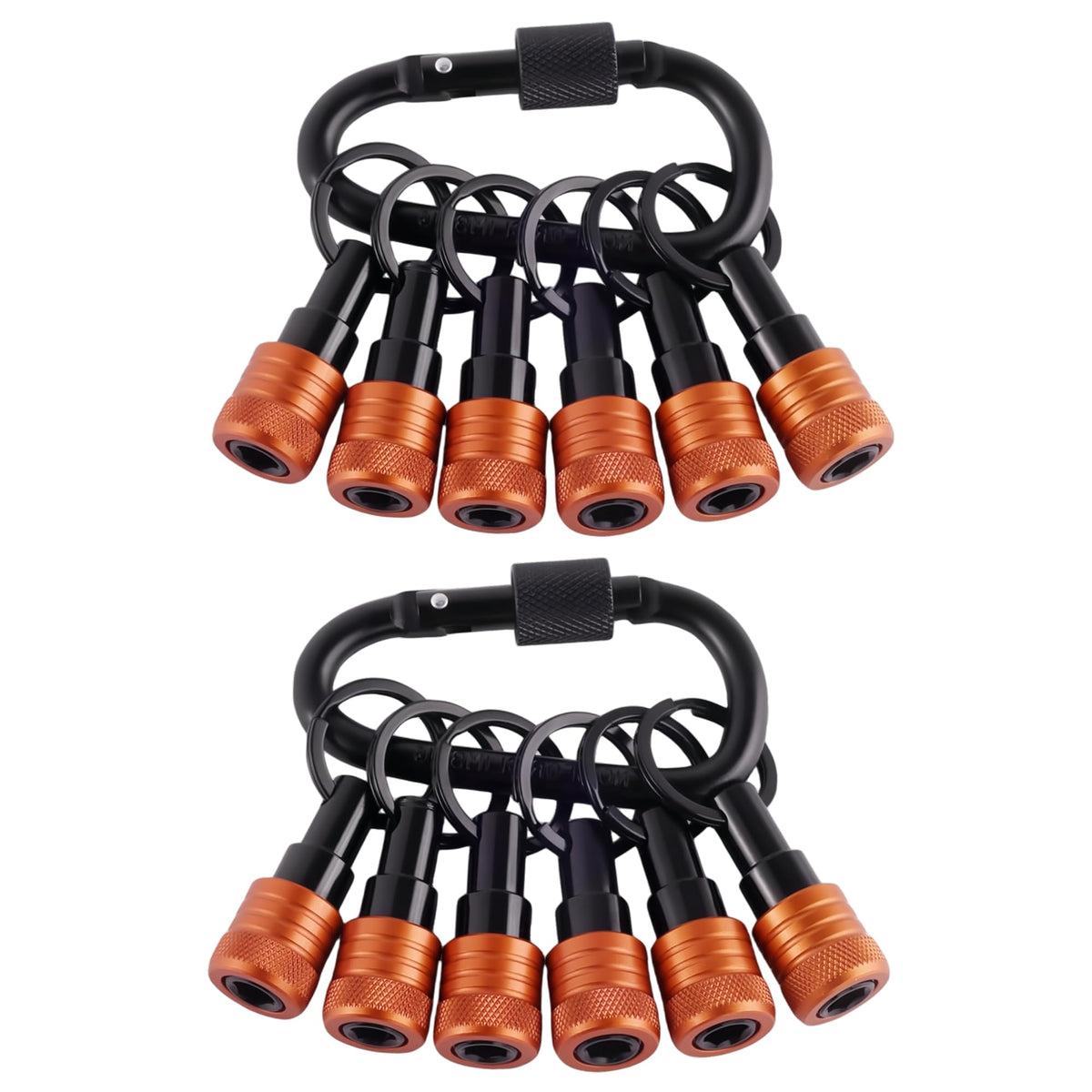 FACAINCXS upgraded orange bit holder keychain; durable aluminum for quick access