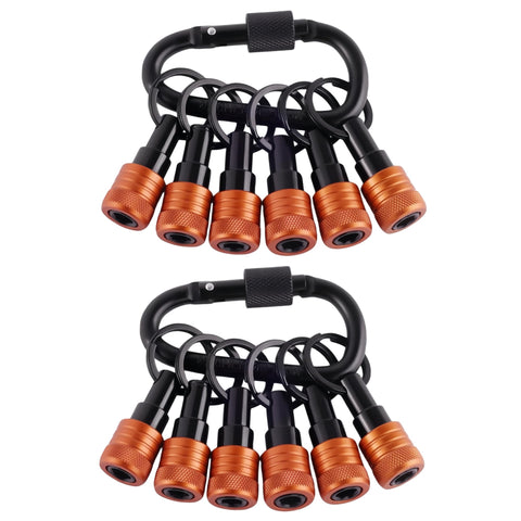 FACAINCXS upgraded orange bit holder keychain; durable aluminum for quick access