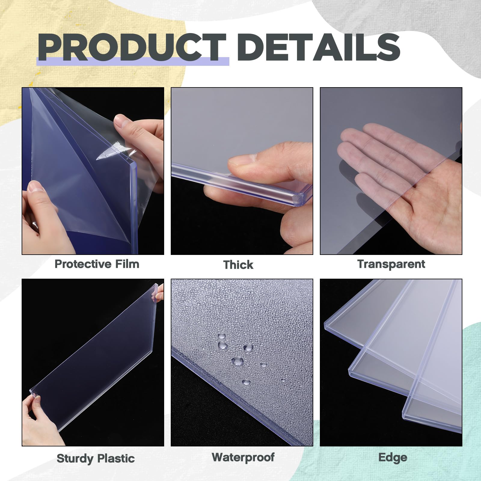Faccito 13x11 rigid PVC holder guards fragile pages.